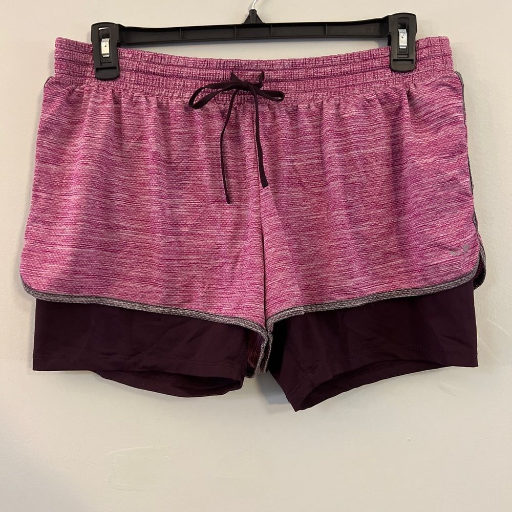 Champion Women's Pink and Purple Athletic Shorts